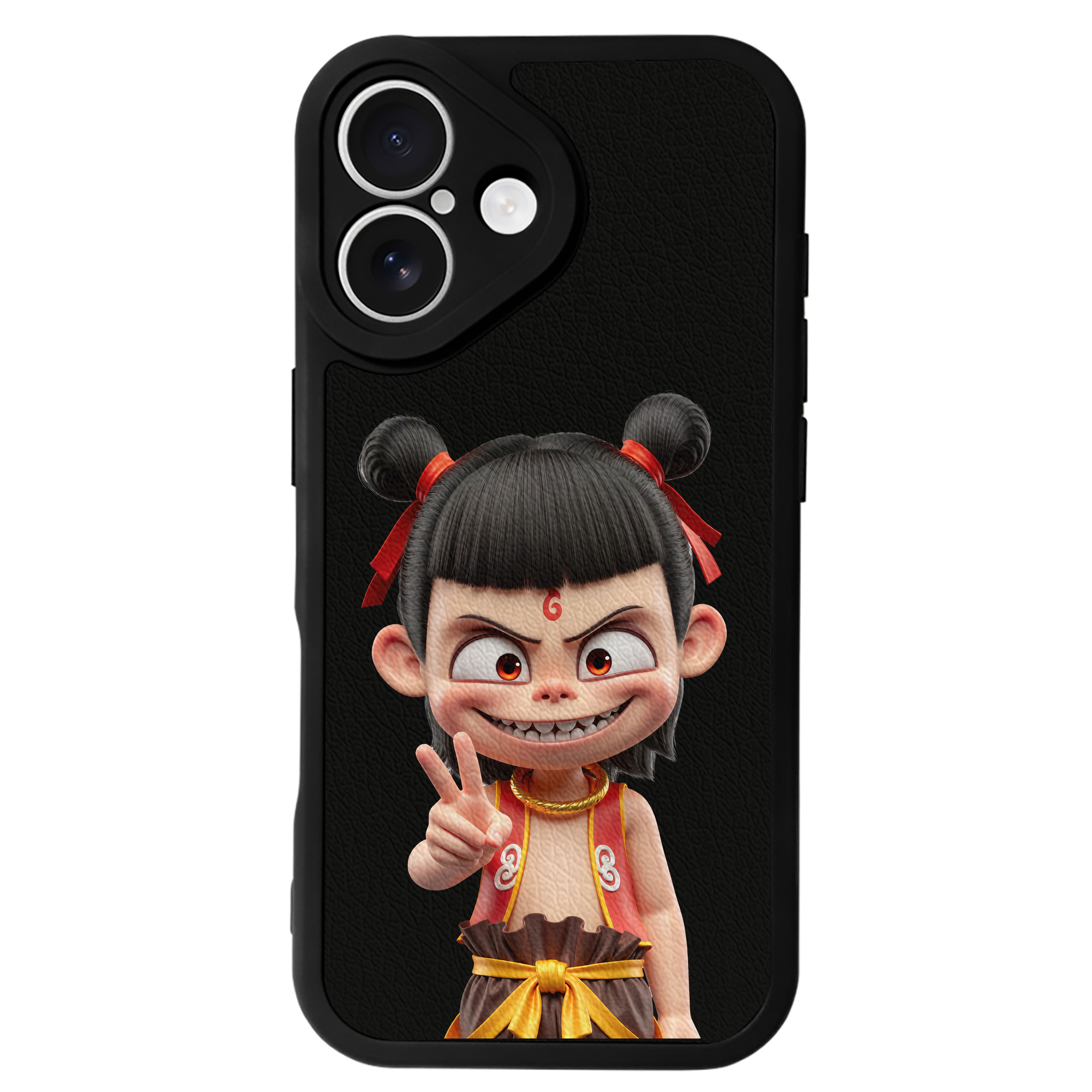 （画像用） Ne Zha 2 ナタ 魔童の大暴れ 【iPhone 16シリーズ対応】シリコンスマホケース（レザー調） 材質：シリコン